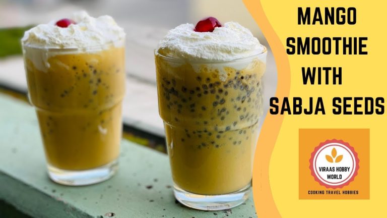 Mango Smoothie with Sabja Seeds | Viraas Hobby World| Mango Recipes