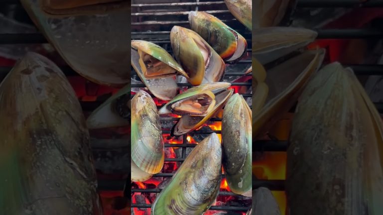 Grilled Mussels #seafood  #recipe #asmr  #shorts