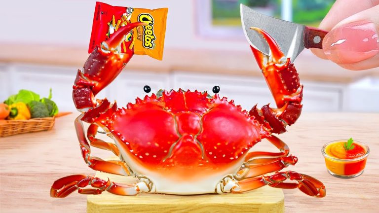 Fancy Miniature Crab Snacks Recipe 🦀😍 Mini Making Seafood Recipes | Best Yummy 😍