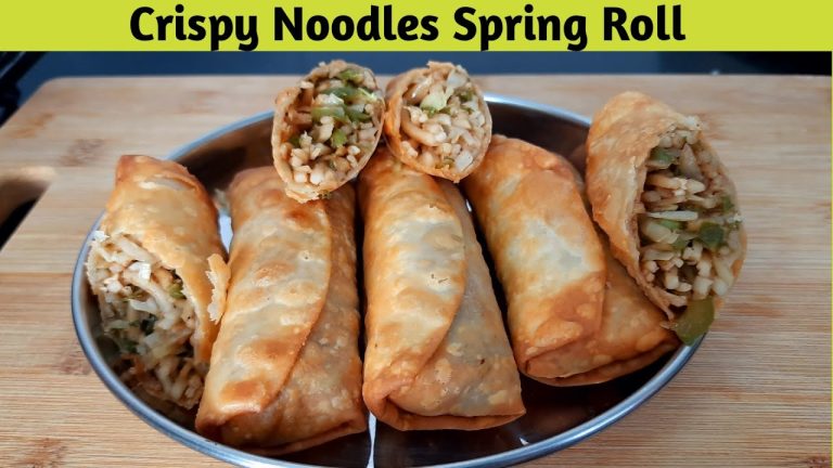 Spring Roll with Noodles Recipe – Noodle Spring Roll Recipe – Jain Spring Roll Recipe