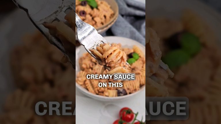 No Cook Pasta Sauce! Creamy High Protein Sun Dried Tomato. So quick and easy.