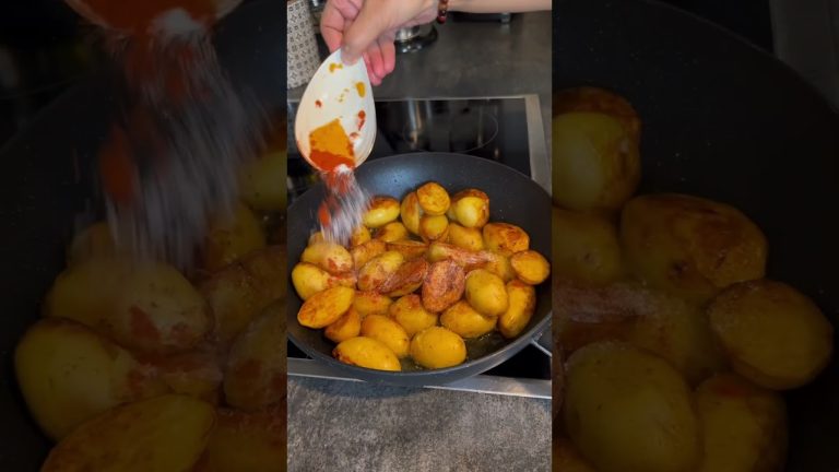 Tavada patates Kızartması | Bratkartoffeln | yaz salzası | #food #asmr #recipe #shorts #pasta #salad