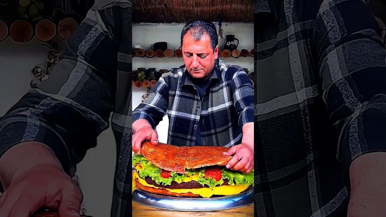 Big And Delicious. This Is The Best Burger In My Village 🍔🍔🍔