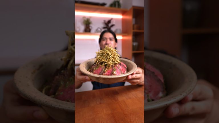 Steak Au Poivre with RICE?!! 🥩🍚 #asmr #cookingasmr