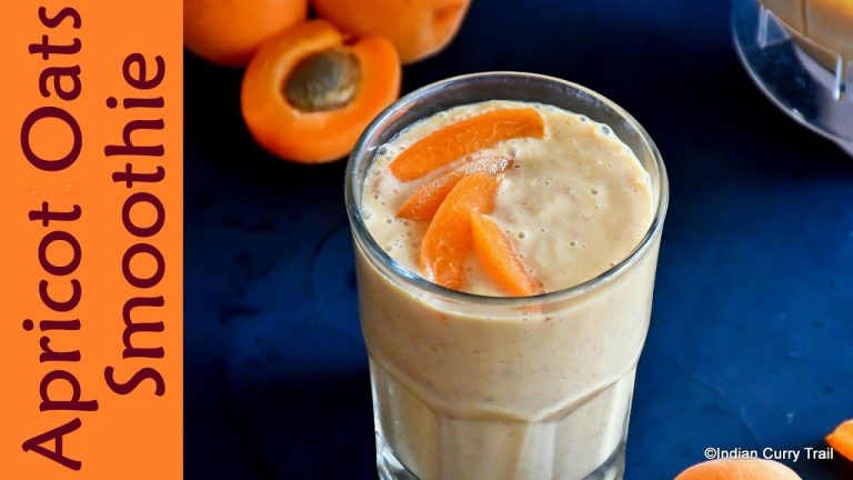 Apricot Oats Smoothie | Apricot Breakfast Smoothie Recipe | Fresh Apricot Smoothie