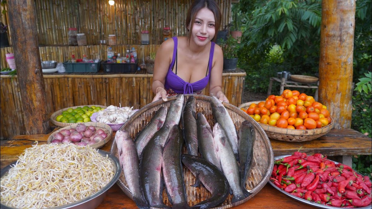Fish braised with vegetable cook recipe and eat – Amazing cooking