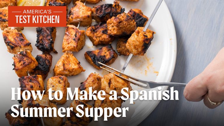 How to Make a Spanish Summer Supper: Grilled Pork Kebabs and Sangria