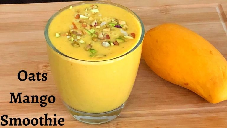 #Shorts – Healthy Oats Mango Breakfast Smoothie – Mango Smoothie – Breakfast Smoothie Recipe