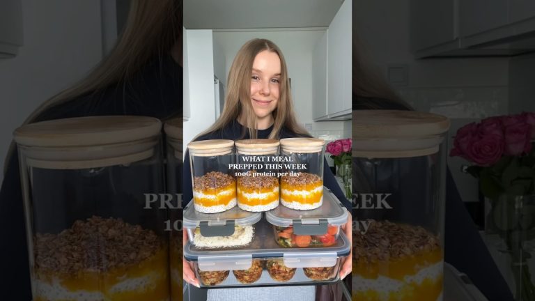 High-protein Meal Prep | 100G+ protein💪🏻 Link to recipes⬆️ #mealprep #highprotein #healthyrecipes