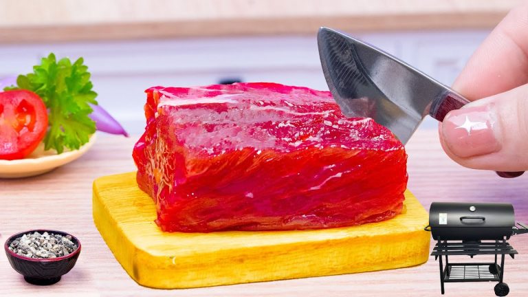 Amazing Miniature Charcoal Grilled Beef 🥩 Best Of Miniature Food Recipe | ASMR cooking