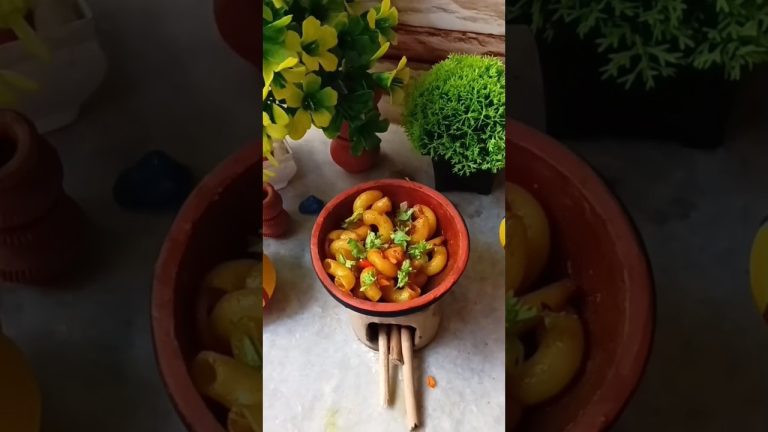 Masala Pasta Recipe 🥰 Mini Cooking #shorts #ytshorts #streetfood #youtubeshorts