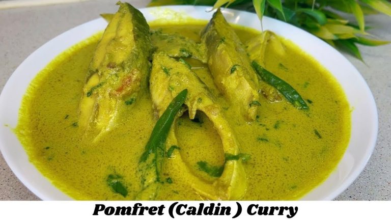 Goan Caldin Curry Recipe | Pomfret Curry | Goan Fish Curry | Coconut Milk Fish Curry | Goan Recipes