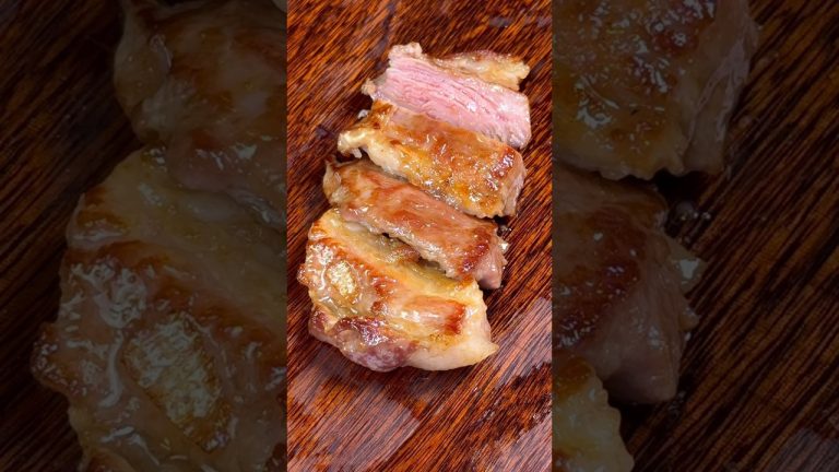 Scallion oil pork chop.#shorts #asmr