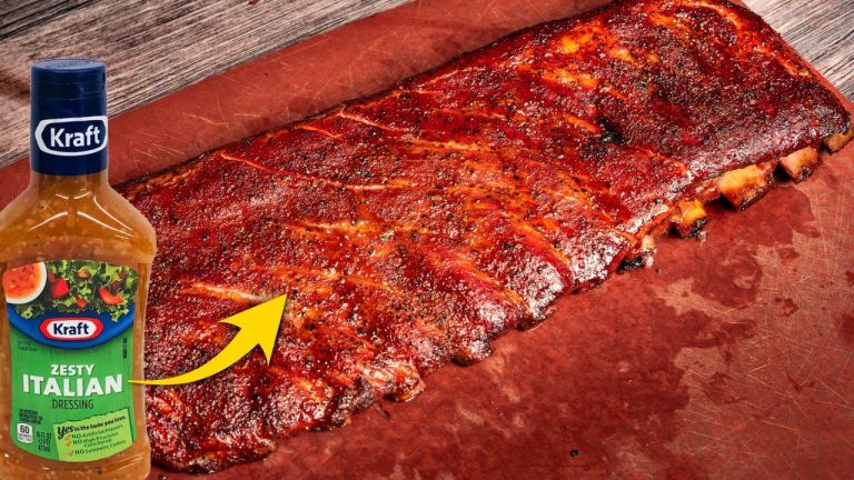 Weber Kettle Marinated BBQ Ribs Using Italian Dressing