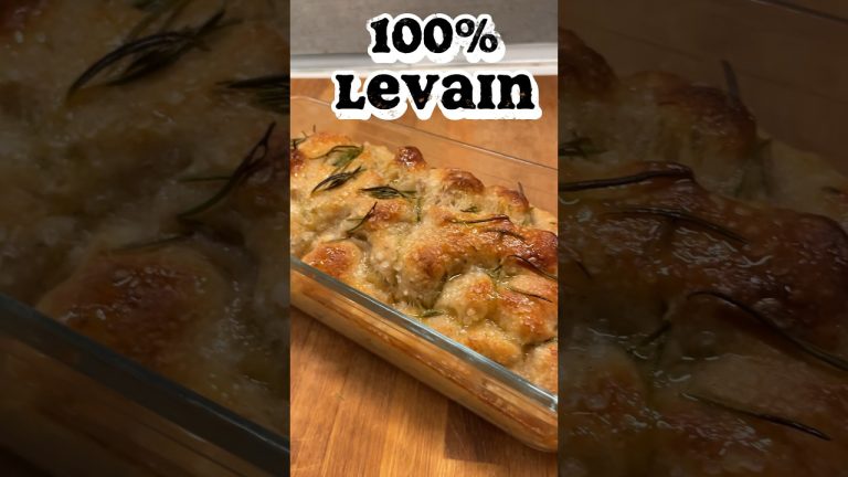 Focaccia au levain naturel!!#recette #bread #levain