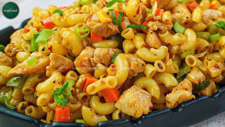 Chicken Vegetable Macaroni Recipe by SooperChef – How to Make Simple Macaroni