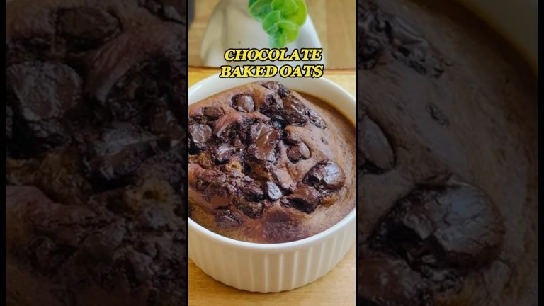Chocolate baked oats | oats breakfast recipes @Yummy_therapy #shorts #shortsfeed #shortsviral