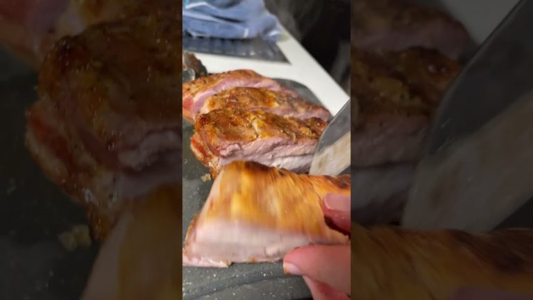 Crispy pork belly roast is the tits