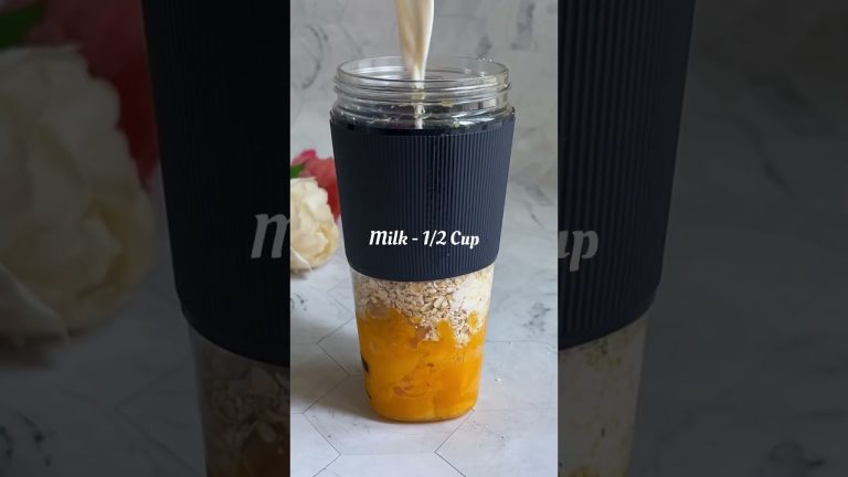 Mango Smoothie Recipe | Mango Oats Smoothie (No Sugar) #shorts #mango #smoothie #viral