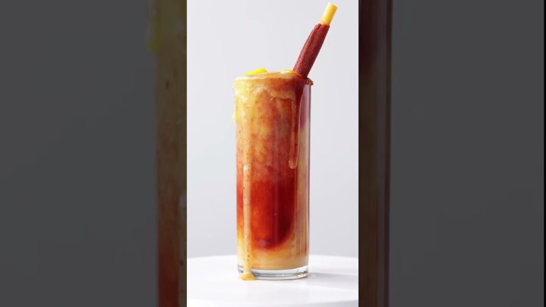 This Chili Mango Smoothie is bursting with flavor – salty, sweet, and spicy at the same time!