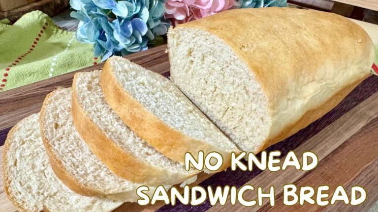 No Knead Homemade Sandwich Bread | Soft and Fluffy | By Ross Kitchen Recipes
