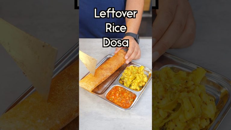Leftover Rice dosa – Cooked Rice Dosa #food #bharatzkitchen #recipe #cooking