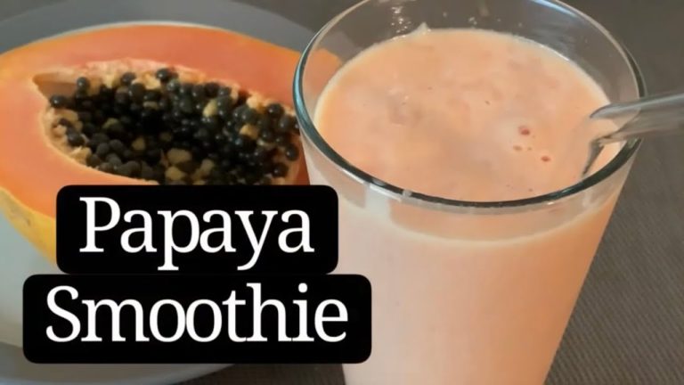 The Best Papaya Smoothie Recipe | an easy and tasty papaya milk shake to cool down this summer