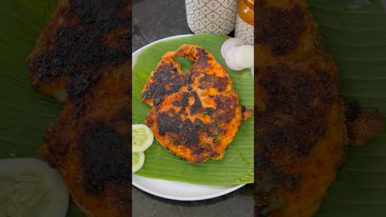 Kingfish Rava fry #trending #viral #youtubeshorts #kingfish #surmaifishfry #seafood