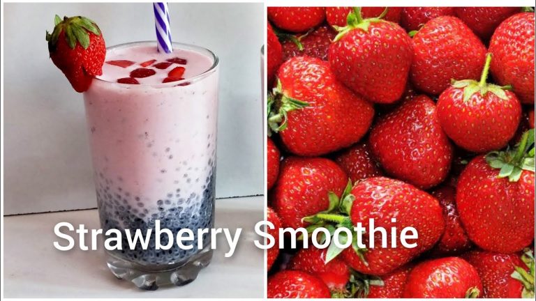 Strawberry chia seeds smoothie / Strawberry Milkshake / Hindi Recipe