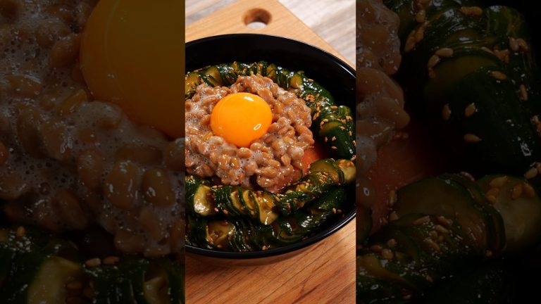 ⁠ Cucumber salmon rice bowl | collab @w2sixpackchef #food