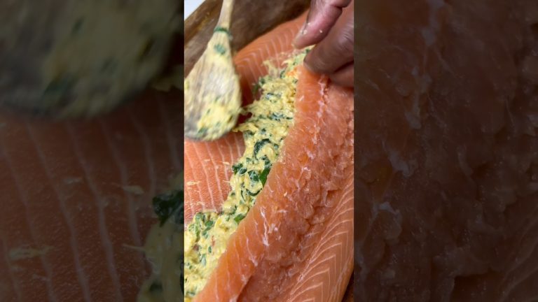 SEAFOOD – Stuffed Salmon #seafood #stuffed #salmon #shrimp #lobster #crab #dinner #easyrecipe