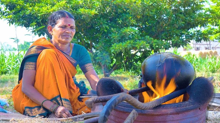 Roasted Mango 🥭 Rasam | Raw Mango Cooking in Village | Side Dish Recipes