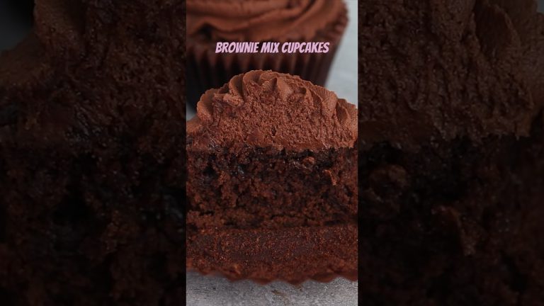 BROWNIE CUPCAKES FROM A MIX #recipe #shorts #dessert LINK IN DESCRIPTION