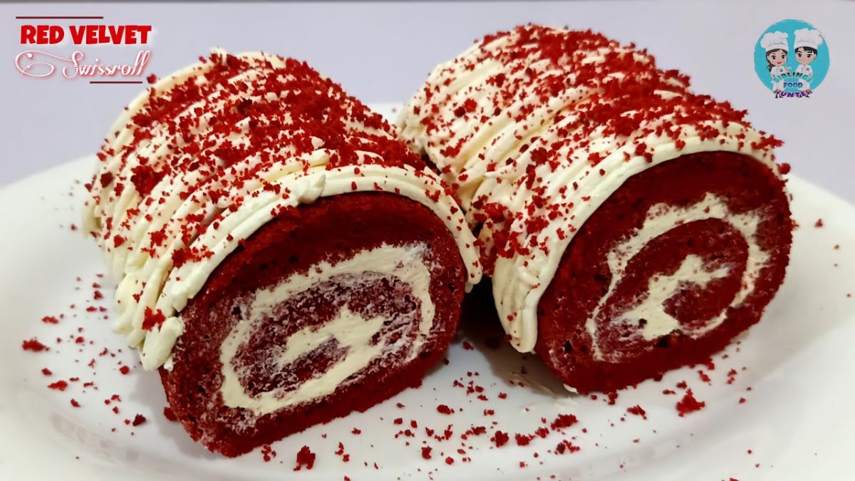 Red Velvet Swissroll Recipe | red velvet cake roll recipe