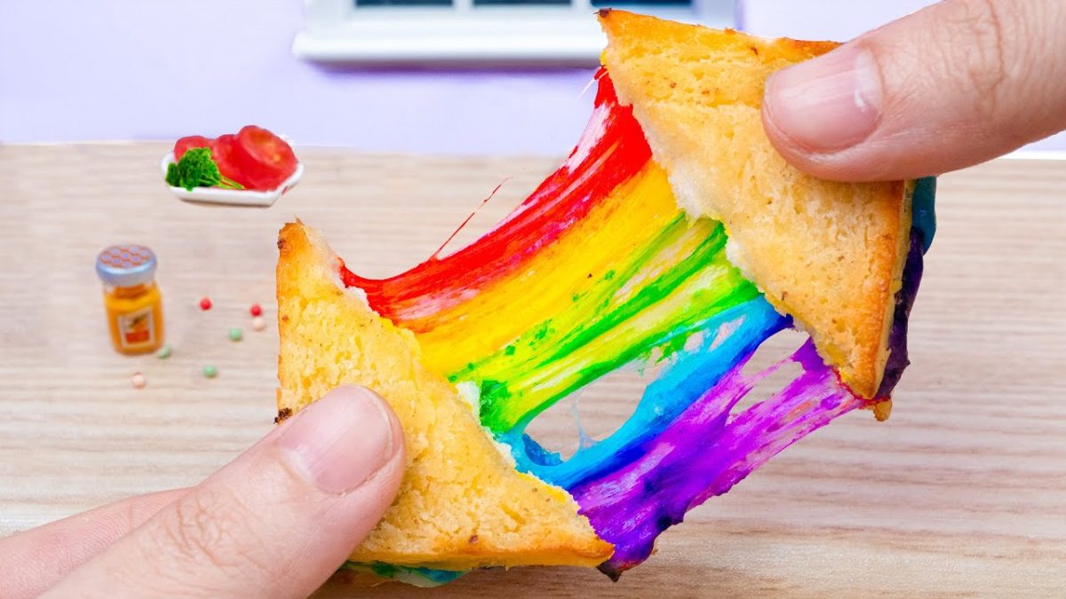 Delicious Miniature Rainbow sanwhich | Best of Miniature Food By Yummy Bakery Cooking