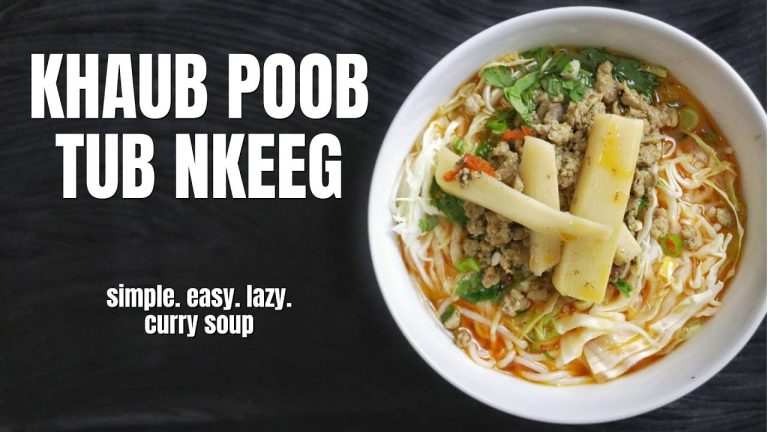 HMONG FOOD RECIPES | How to Make Lazy Pork Khaub Poob (No Coconut Milk) | Khaub Poob Tub Nkeeg