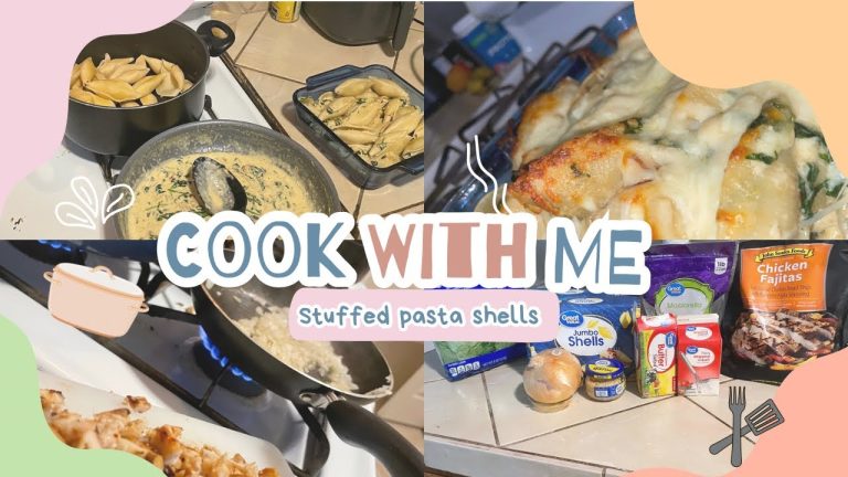COOK WITH ME 👩🏾‍🍳| Stuffed pasta shells VIRAL RECIPE