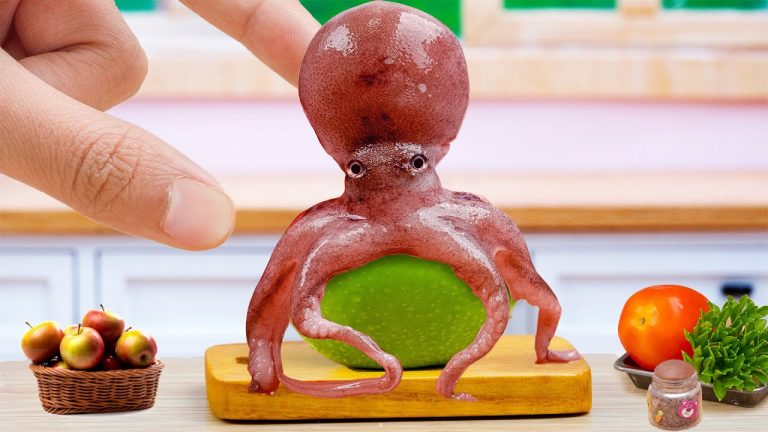 Best Delicious Seafood Recipes 🐙 Miniature Grilled Octopus with Lemon Idea