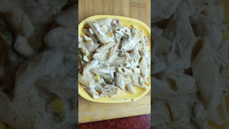 How to Make Pasta in White Sauce #trendingshorts #shorts