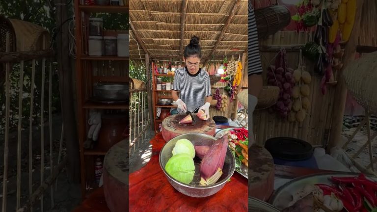 Long Video 👆 Amazing Cooking Chicken with Banana Flowers  #HowToCookChicken #ChickenWithBananaFlower