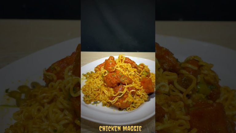Maggie Chicken Noodles Recipe #shorts #food #youtubeshorts #maggi
