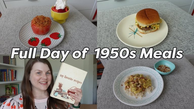 FULL DAY of 1950s Meals – trying vintage recipes from 1959!