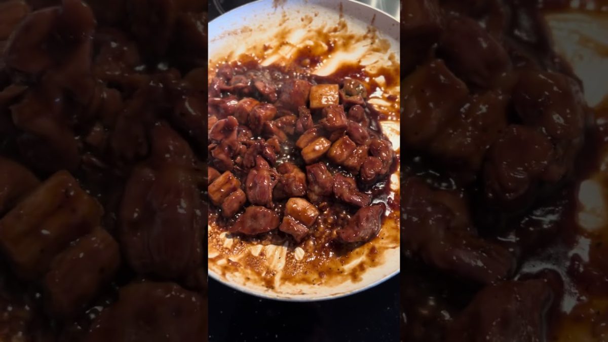 Delicious Pork and Chicken Adobo Gizzards #subscribe #food #pork #cooking