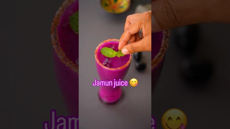 Refreshing Jamun Juice Recipe | जामुन का ठंडा ठंडा शरबत 😋 | #shorts | kabitaskitchen