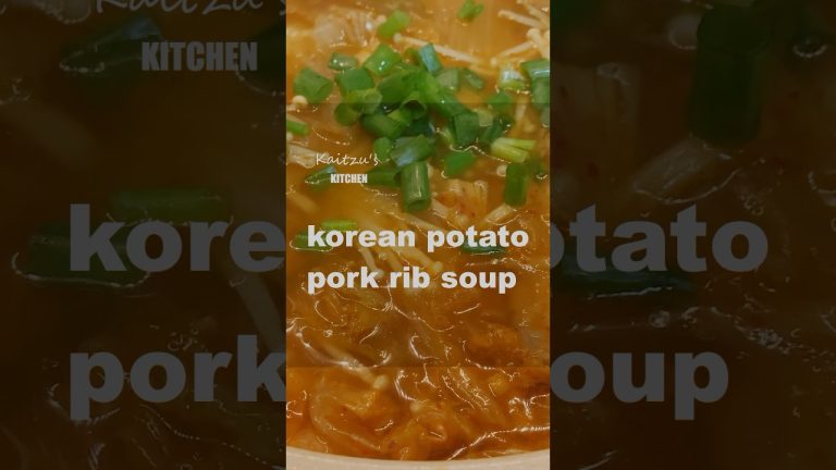 Potato Pork Rib Soup Gam-Ja-Tang, Korean Easy Recipe #shorts #koreanfood  #food #cooking #asmr