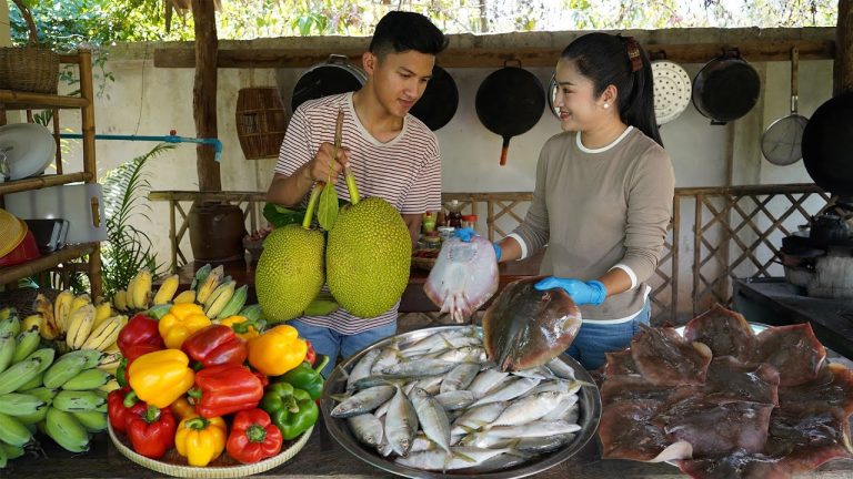 ” Stingray & Mackerel fish recipes ” Brother and sister cook seafood with best country style