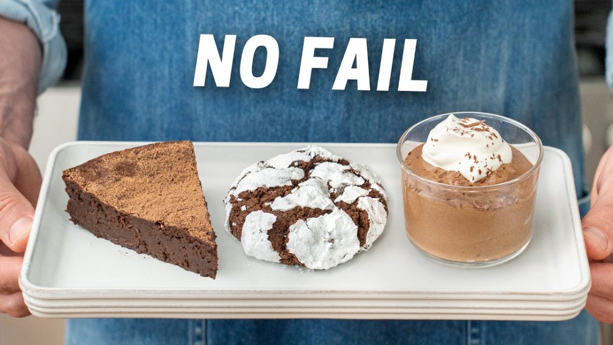 NO FAIL Chocolate Desserts Anyone Can Make (3 WAYS)