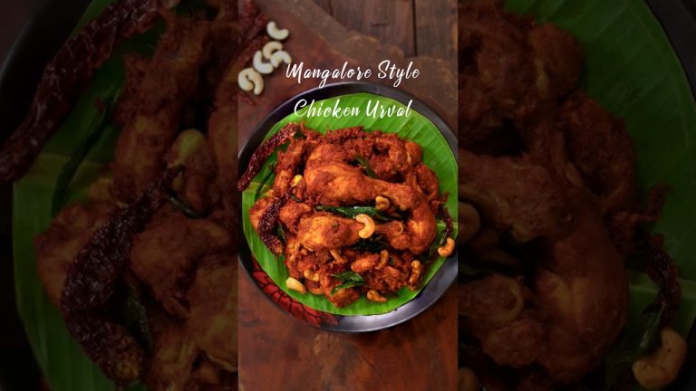 Mangalore Style Chicken Urval #shorts #mangalorestylechickenurval #chickenrecipes