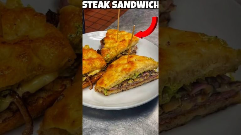 The ULTIMATE Steak Sandwich Recipe! #Shorts #steaksandwich #sandwichrecipe