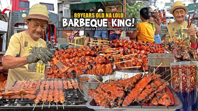 89Years Old Lolo “BARBECUE KING” ng Navotas! | Ang “HARI ng PINOY BBQ” sa KANTO! Manila Street Food